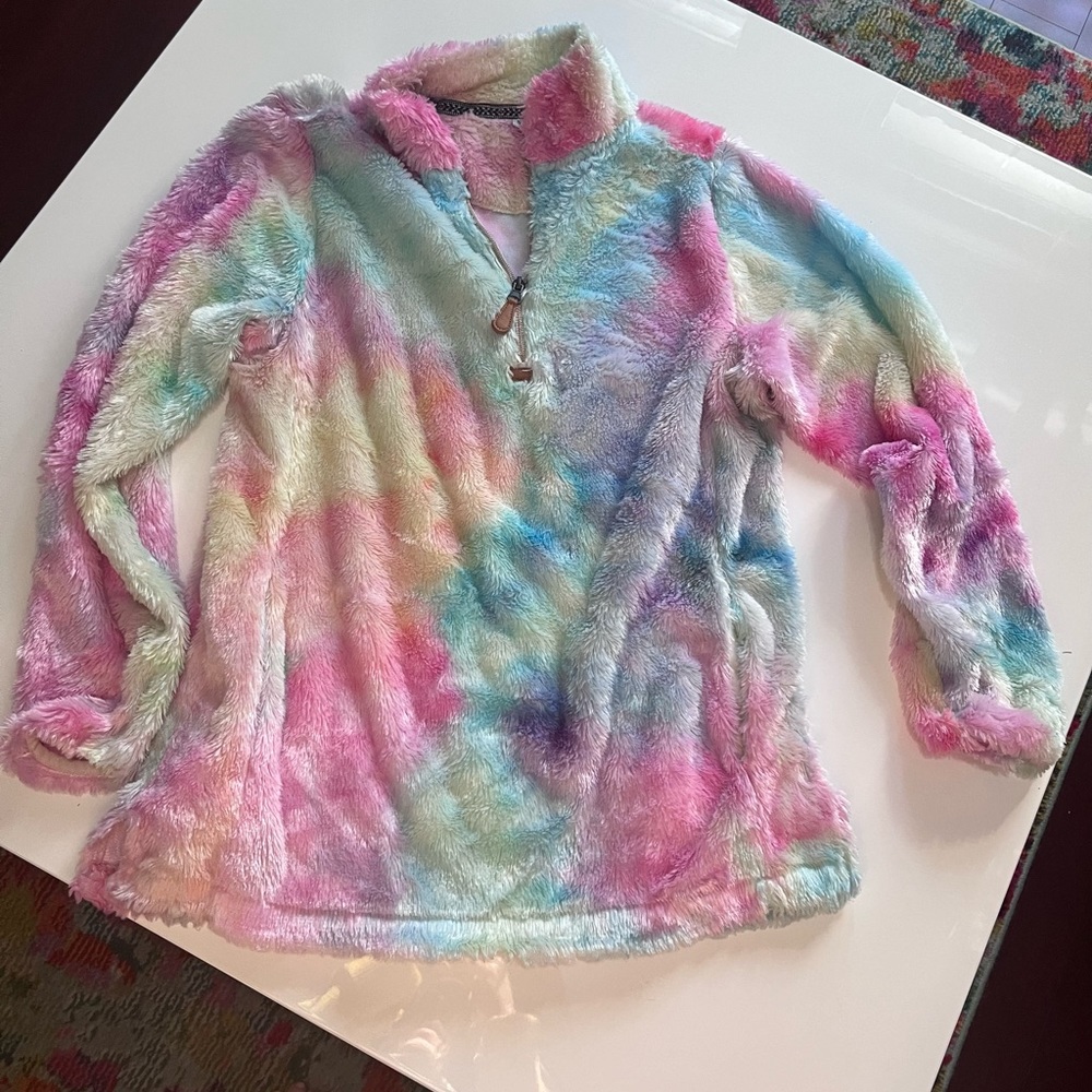 Rainbow pastel 1/4 zip pullover